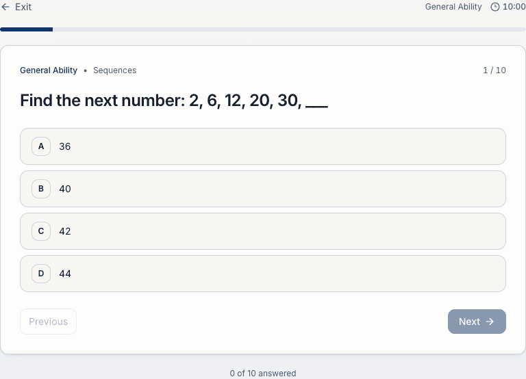 CSS MPT question practice